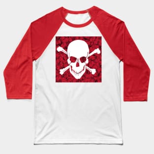 Skull floral frag Baseball T-Shirt